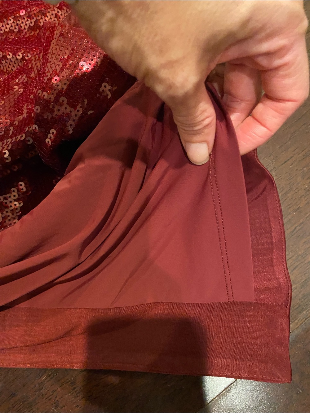 Veronica Beard Red Sequin Midi Skirt - Picture 5 of 5